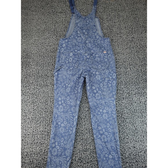 Duluth Trading Co Heirloom Gardening Bib Overalls Women 12 Regular Blue Floral - Picture 8 of 10
